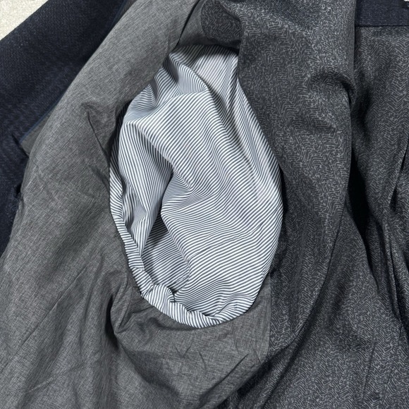 Joseph‎ Abboud Blazer Jacket Men's 3X Navy Plaid Wool Elbow Patch Classic Fit - Picture 10 of 10